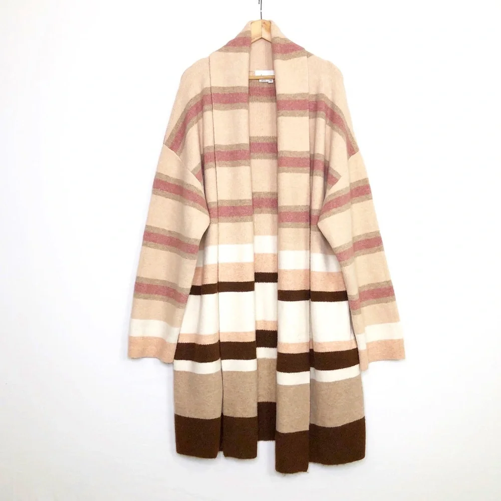 Anthropologie The Mariel Long lined striped color block cardigan - Picture 2 of 12